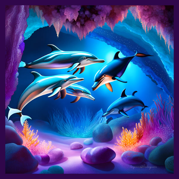 Partying Porpoises - Metal Print