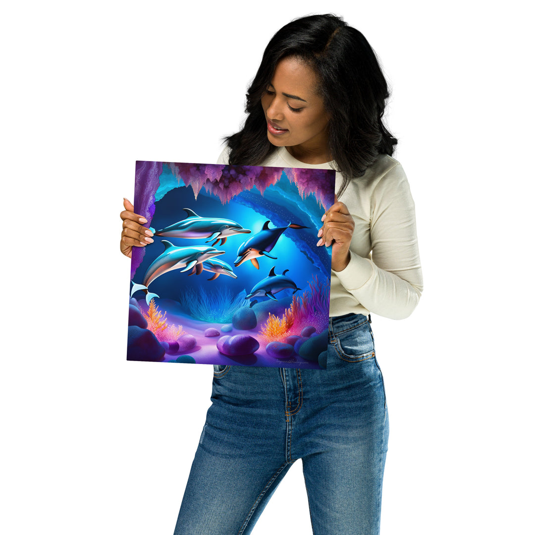 Partying Porpoises - Metal Print