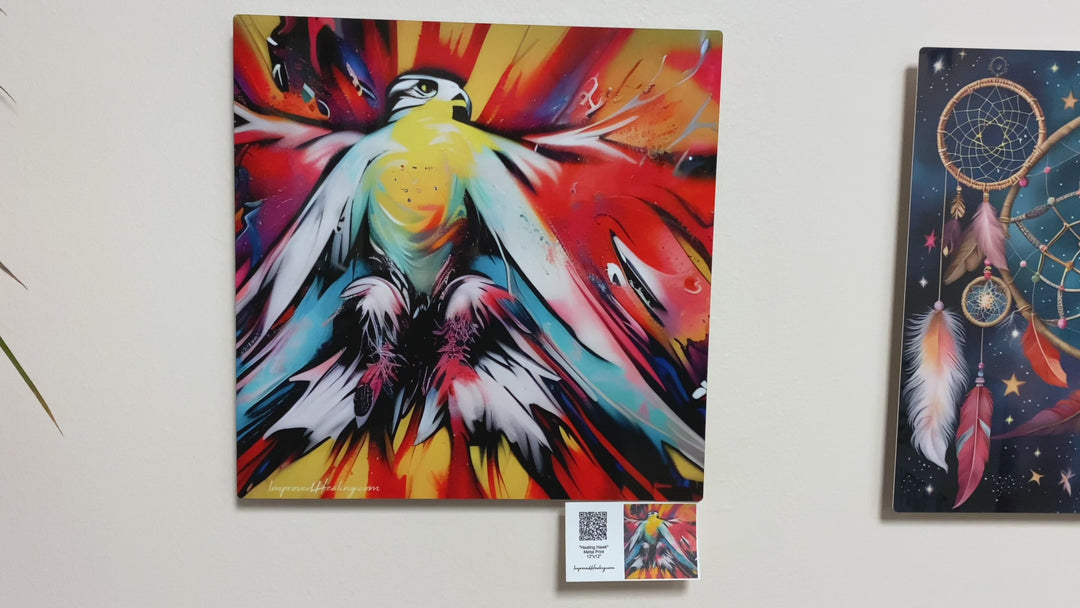 Healing Hawk - Metal Print