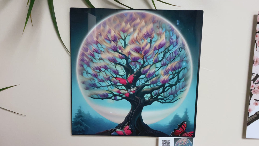 Butterfly Tree - Metal Print