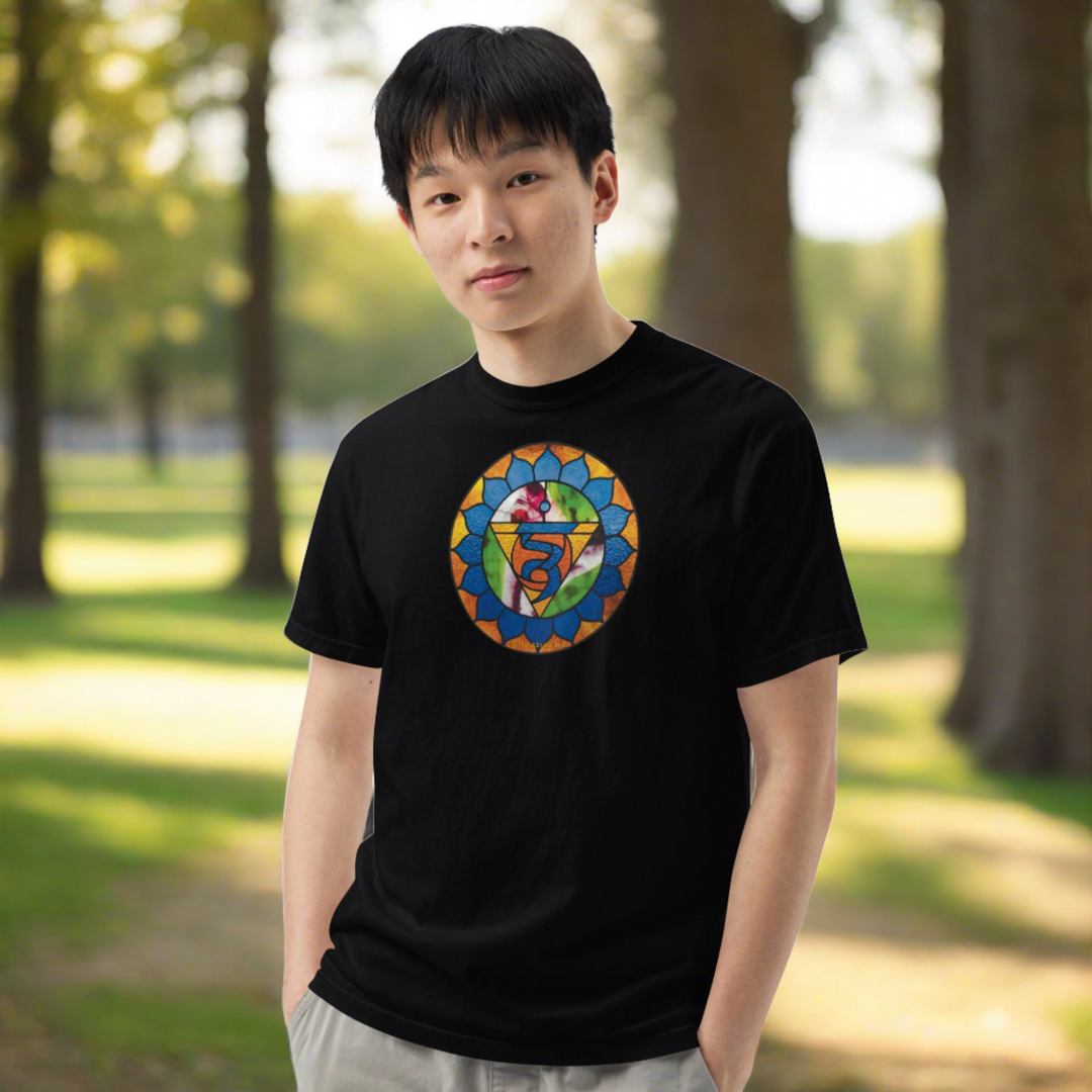Color Throat-Chakra Reiki Charged T-shirt