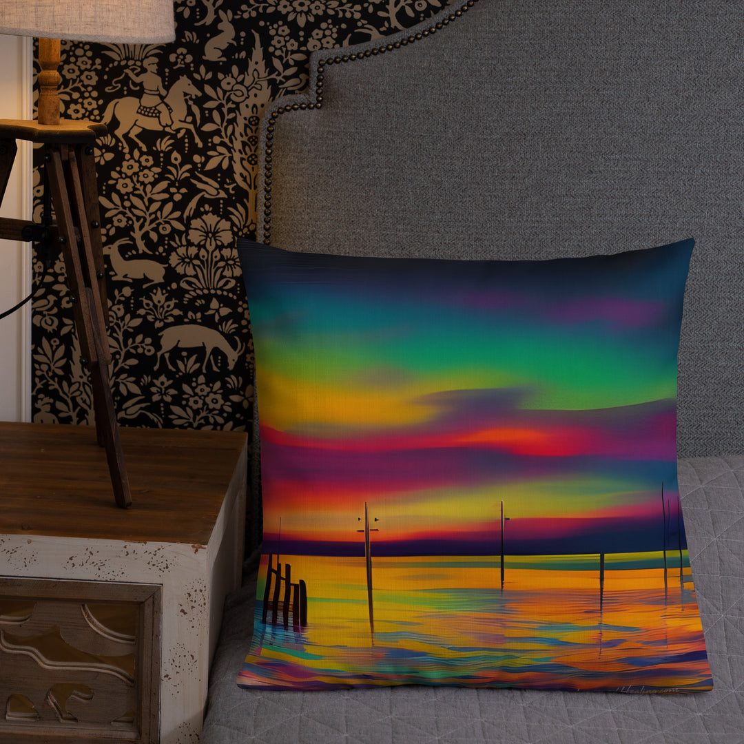 Colorful Sunset Premium Pillow
