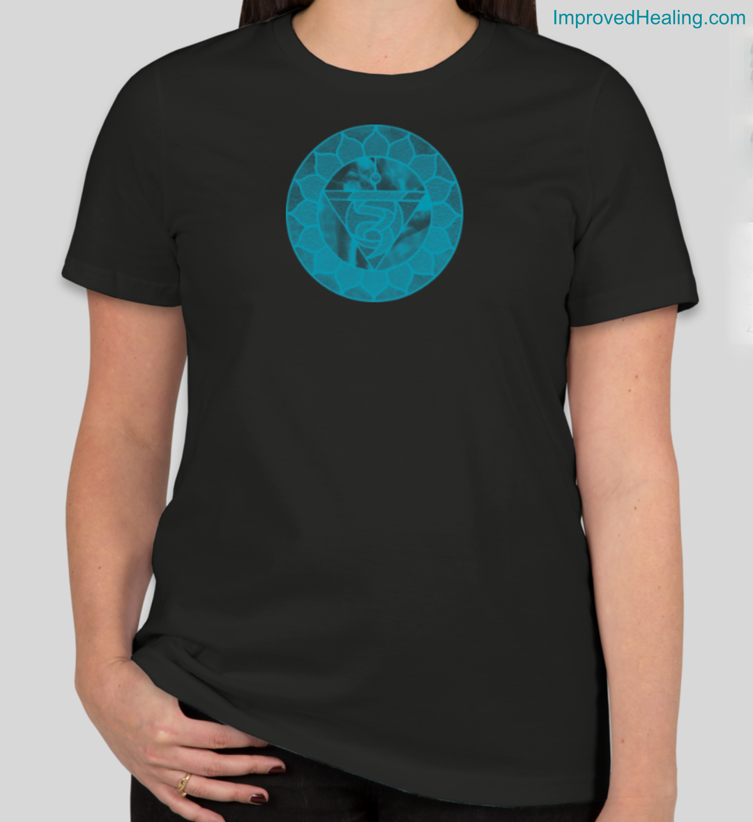 Throat Chakra T-Shirt - Womens - Black