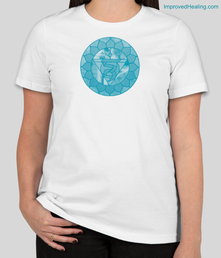 Throat Chakra T-Shirt - Womens - White