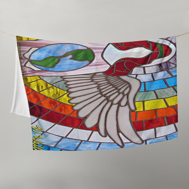 Angel of Healing Throw Blanket - Red Theme