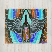 Angel of Healing Throw Blanket - Blue Theme